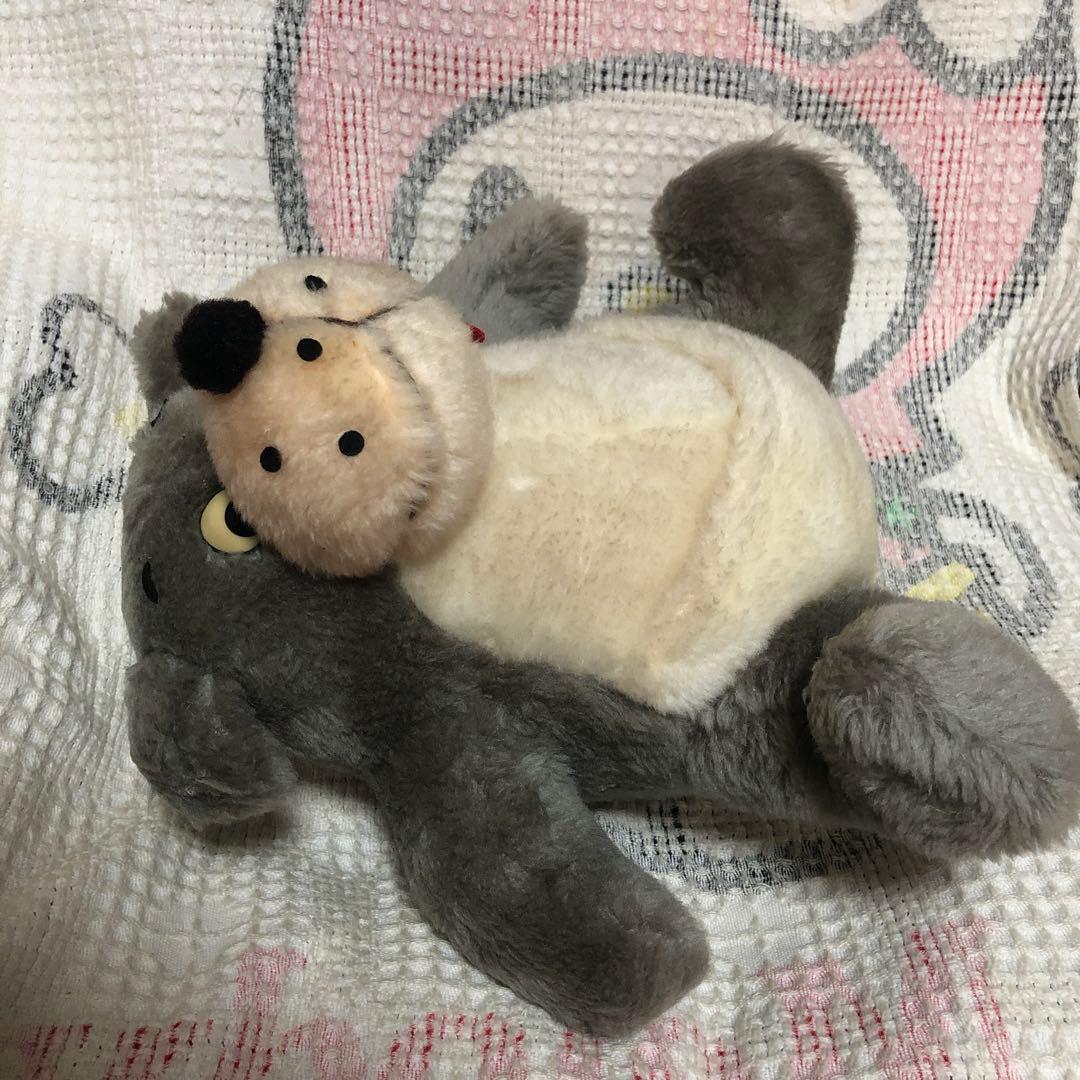 昭和レトロ　ヴィンテージ オオカミ　ぬいぐるみ　中古品　メーカー名不明