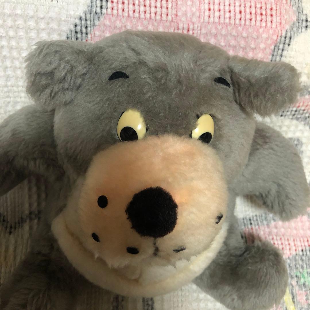 昭和レトロ　ヴィンテージ オオカミ　ぬいぐるみ　中古品　メーカー名不明