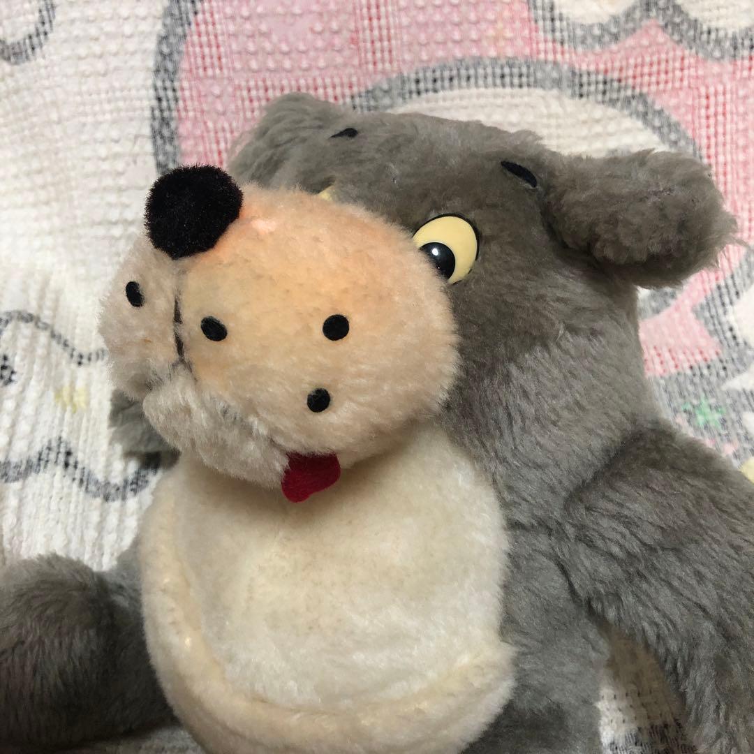 昭和レトロ　ヴィンテージ オオカミ　ぬいぐるみ　中古品　メーカー名不明