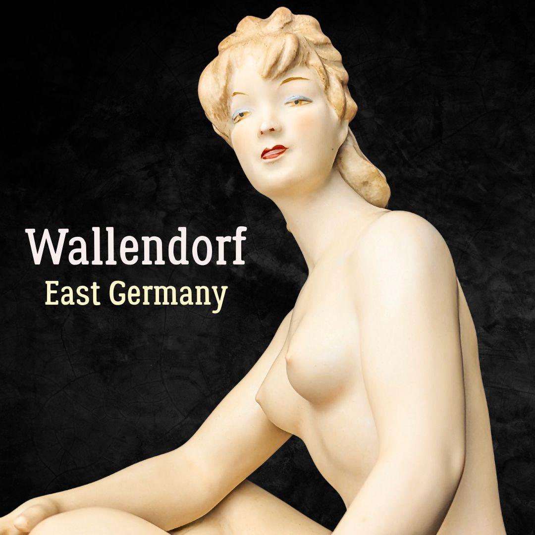 東ドイツ Wallendorf マット裸婦像 ヌード 18cm ヴィンテージ美品