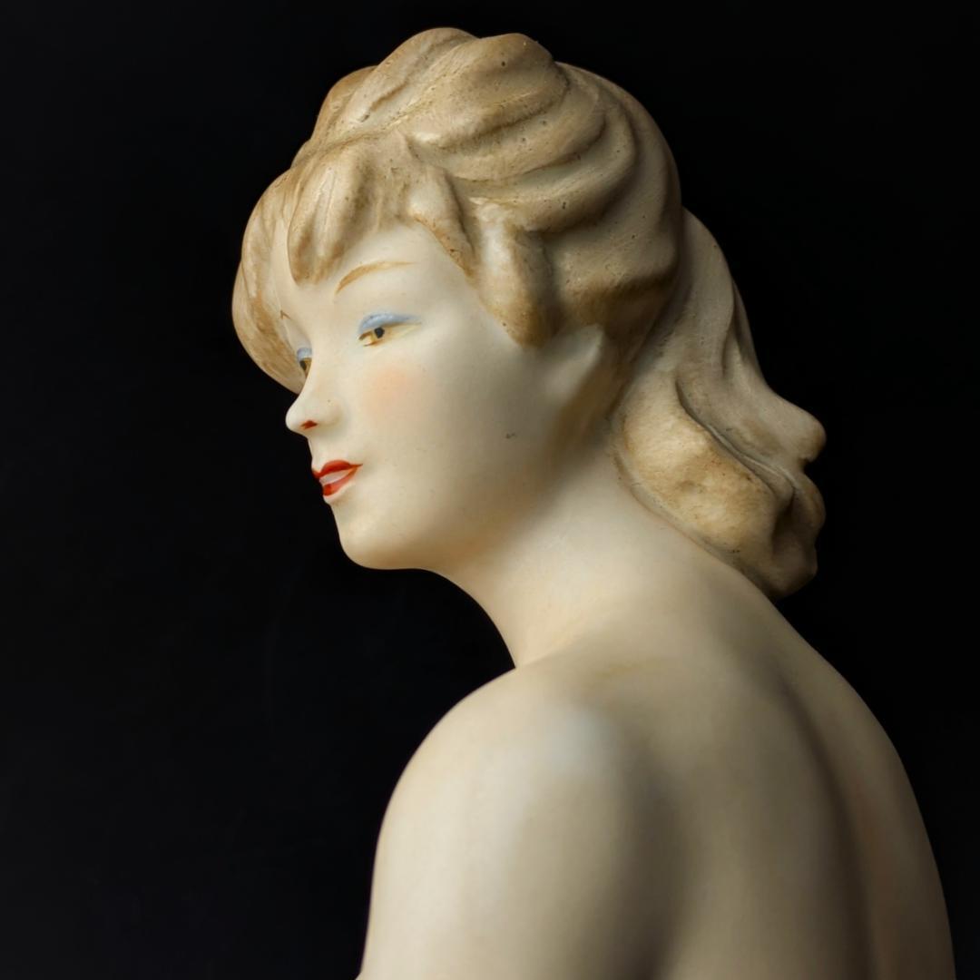 東ドイツ Wallendorf マット裸婦像 ヌード 18cm ヴィンテージ美品