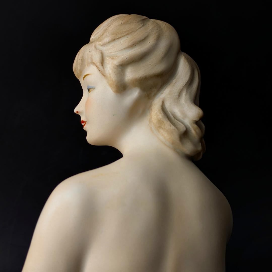 東ドイツ Wallendorf マット裸婦像 ヌード 18cm ヴィンテージ美品