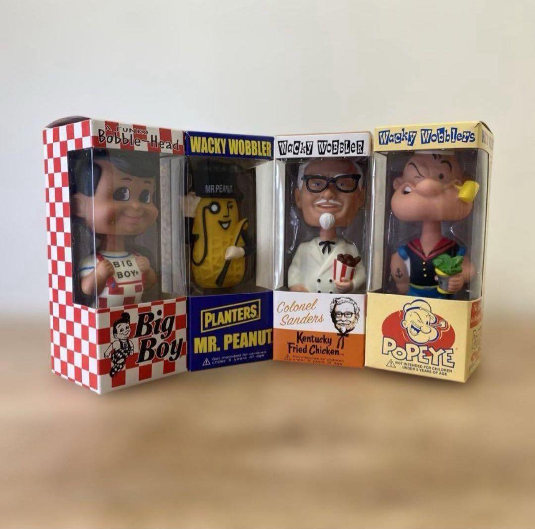 m*u様 (新品未使用品)アメリカンキャラ ボビングヘッド フィギュア4点SET