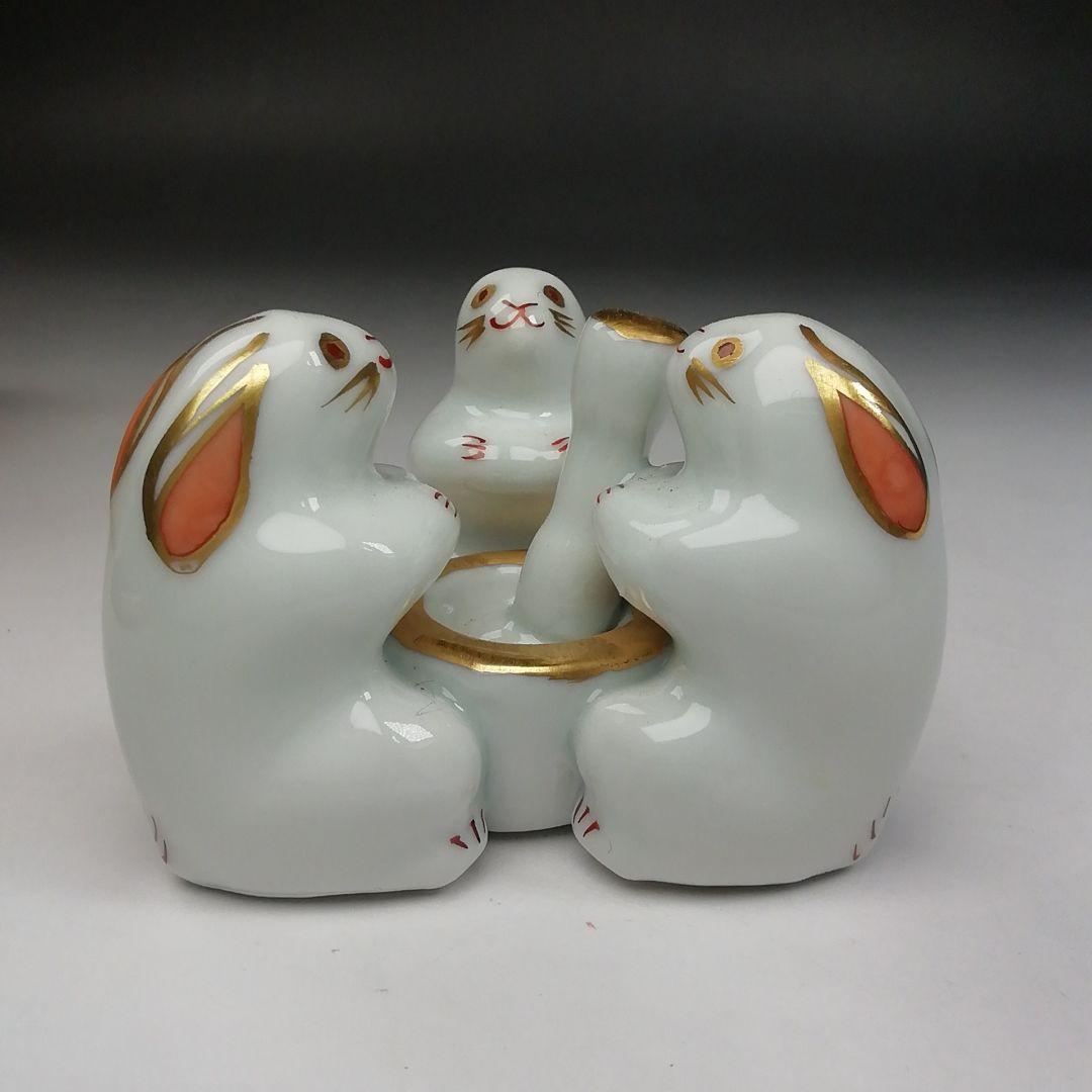 Ｗ４９　蓋置　『三ツ兎　蓋置』『高野昭阿弥 造』　共箱　茶道具