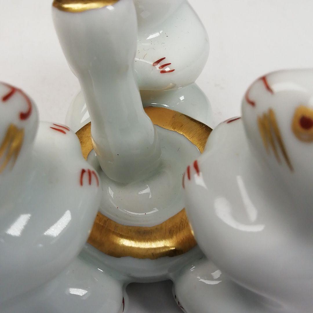 Ｗ４９　蓋置　『三ツ兎　蓋置』『高野昭阿弥 造』　共箱　茶道具