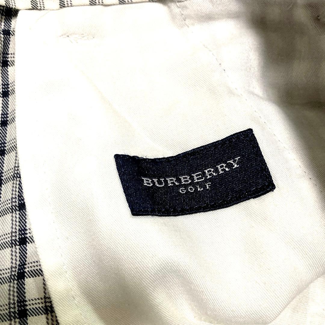 美品　ゴルフ　パンツ　BURBERRY チェック柄　ストレッチ スラックス 春夏