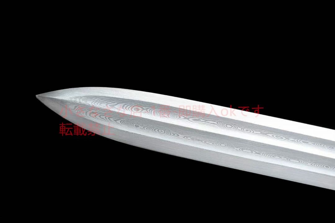 純銅模様二重溝漢剣 古兵器 武具 刀装具 日本刀 模造刀 居合刀