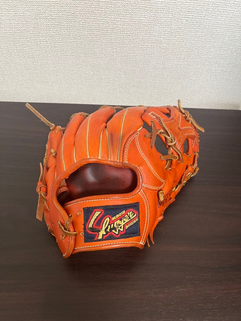久保田スラッガー　グローブ　軟式用　内野用　右投げ用　オレンジ 大人用