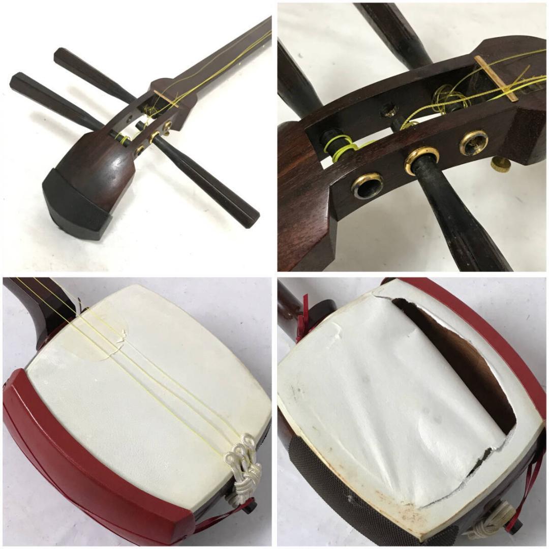 海宝堂 三味線 バチ 鼈甲 撥 糸巻 銅掛 ハードケース ソフトケース 付属品