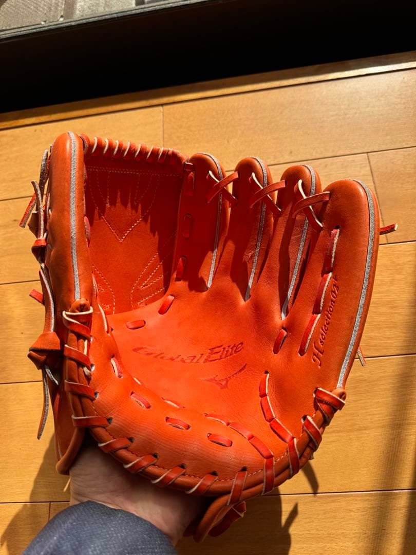 Global Elite 硬式グローブ オレンジ