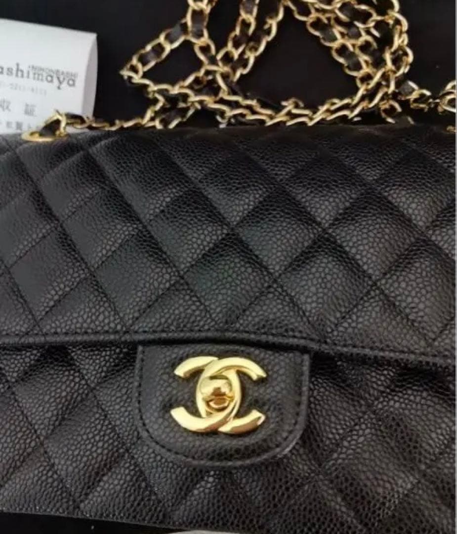 CHANEL ブラック キルティング ショルダーバッグ　ノベルティ