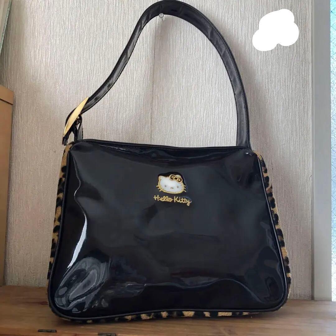 平成レトロ　1997年　サンリオハローキティ　 ヒョウ柄肩掛けバッグ　レア