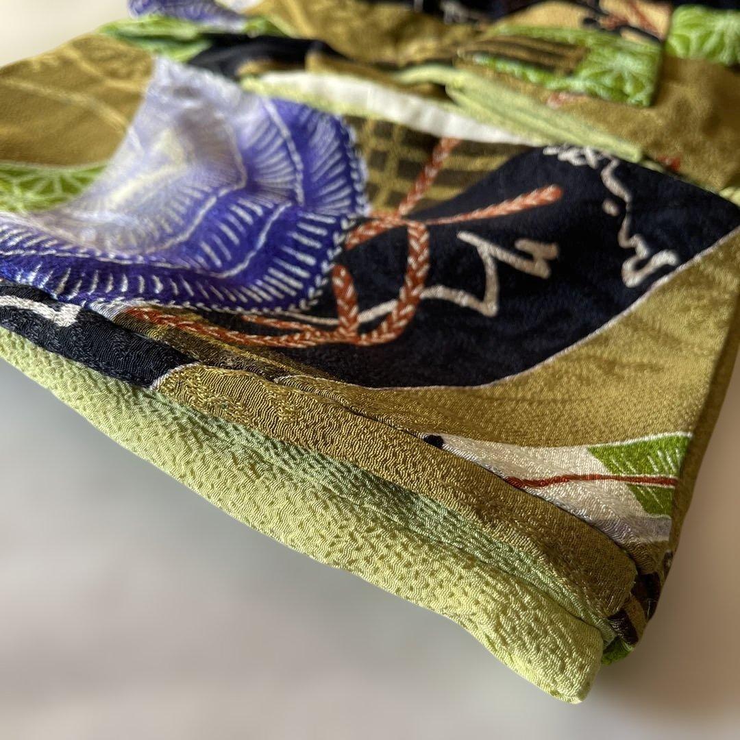 古布　紋縮緬　2枚重ね　人形の着物　13号　103105