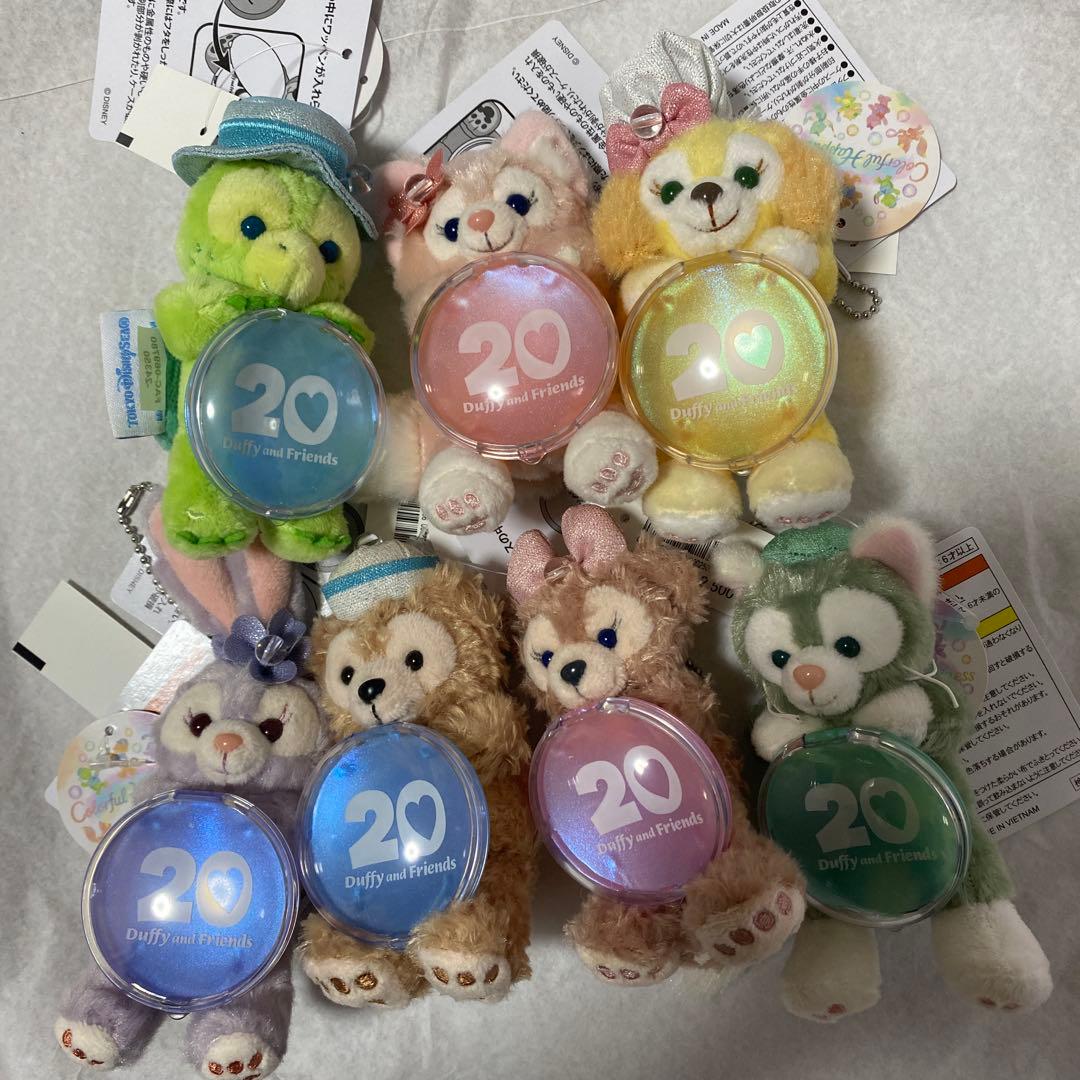 【新品未使用】ダッフィーカラフルハピネスぬいぐるみチャームコンプリート