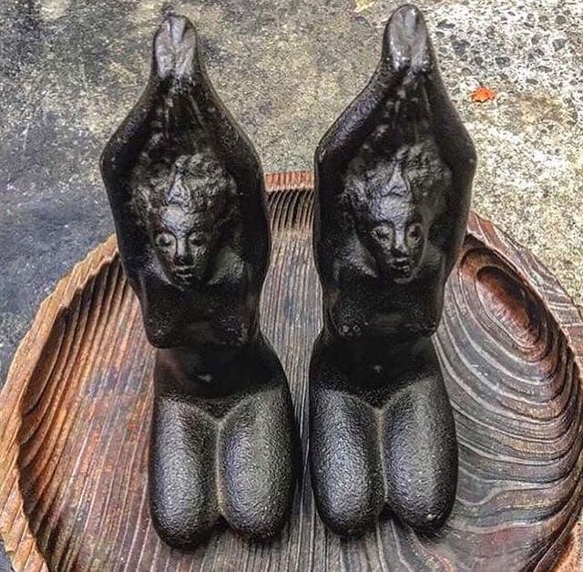 1970年代 裸婦像 iron鋳鉄製オブジェ 一対 アールデコ FRANKART