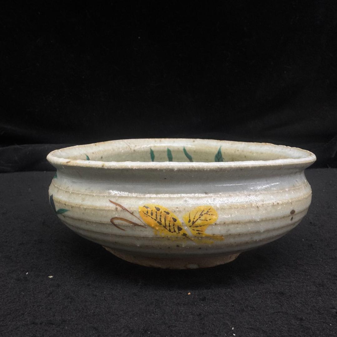 希少！源右衛門　注ぎ口付き　古伊万里風　抹茶茶碗 時代物