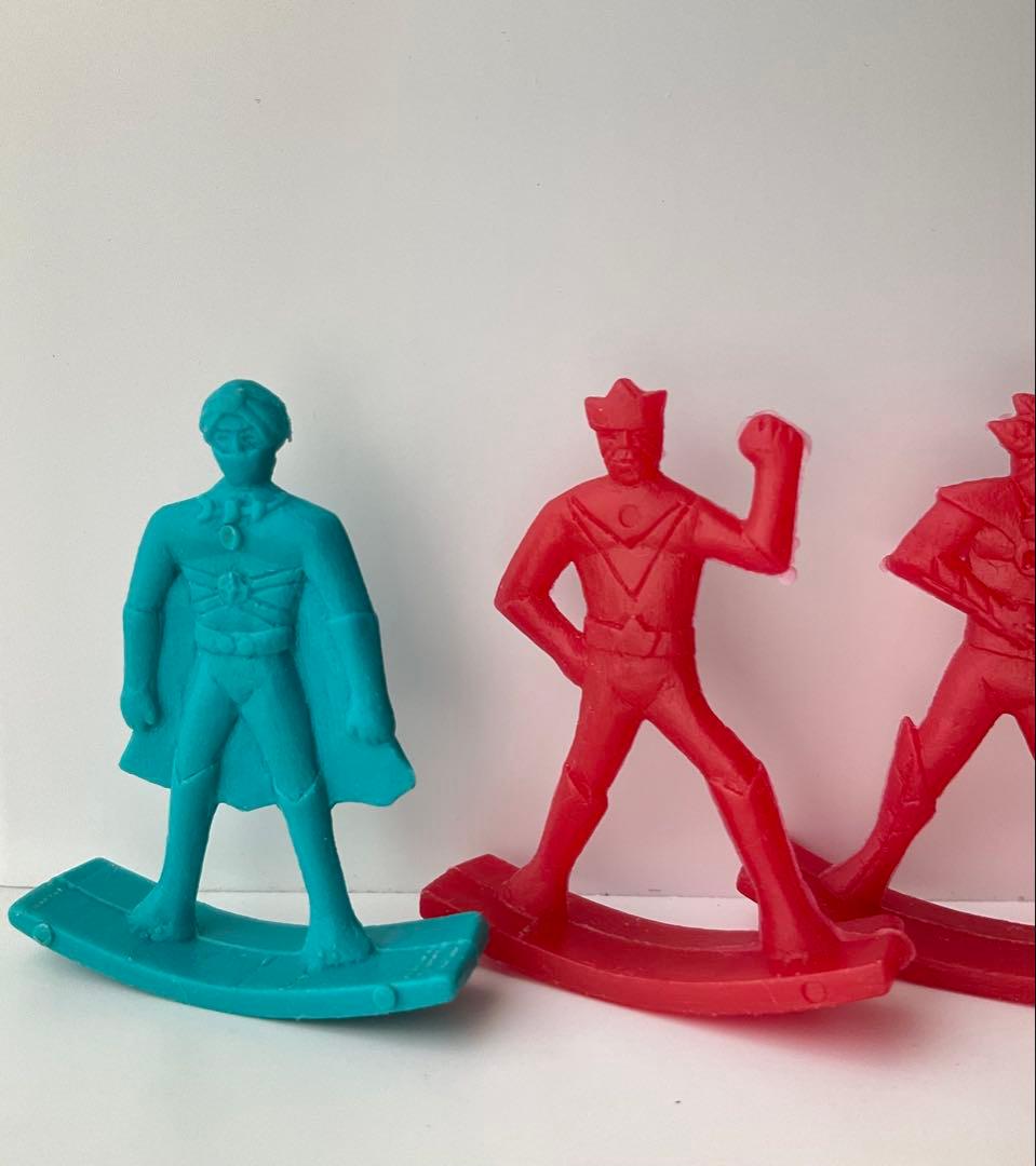 昭和レトロ　レインボーマン　ポリ人形　レア　4点セット