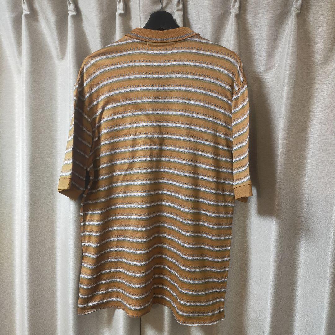 【80s-90s】 尾崎将司 ジャンボ尾崎 総柄 ポロシャツ フリーサイズ