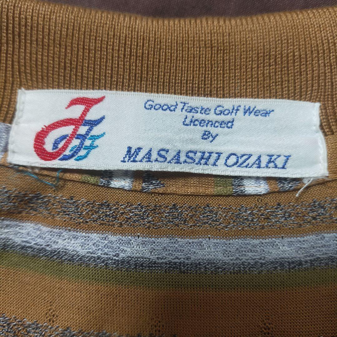 【80s-90s】 尾崎将司 ジャンボ尾崎 総柄 ポロシャツ フリーサイズ