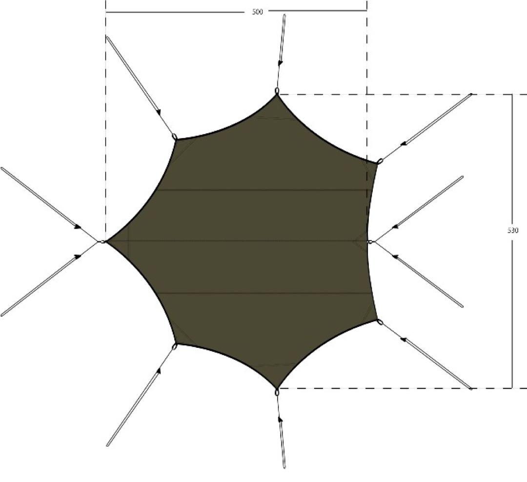 テント・タープ cotton KOKAGE wing ARMY GREEN