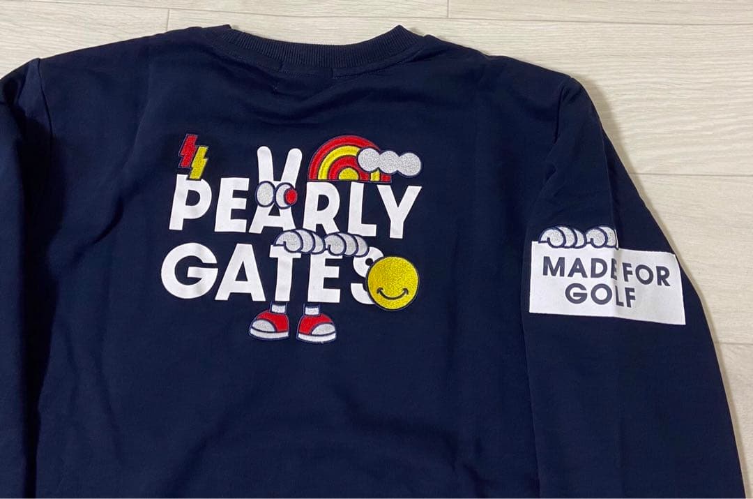 新品 正規品 パーリーゲイツ どうしちゃったPGスウェット 紺 サイズ6 XL