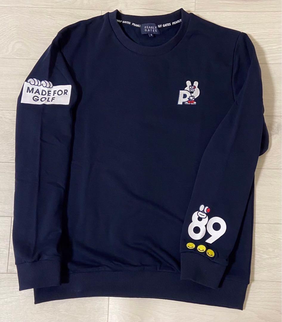 新品 正規品 パーリーゲイツ どうしちゃったPGスウェット 紺 サイズ6 XL