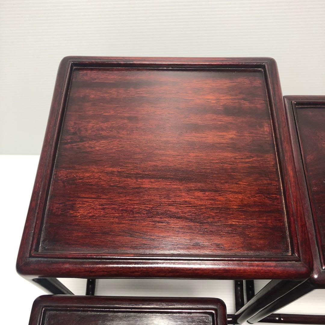 【唐木家具】飾台5連　盆栽高台　花台 香炉台