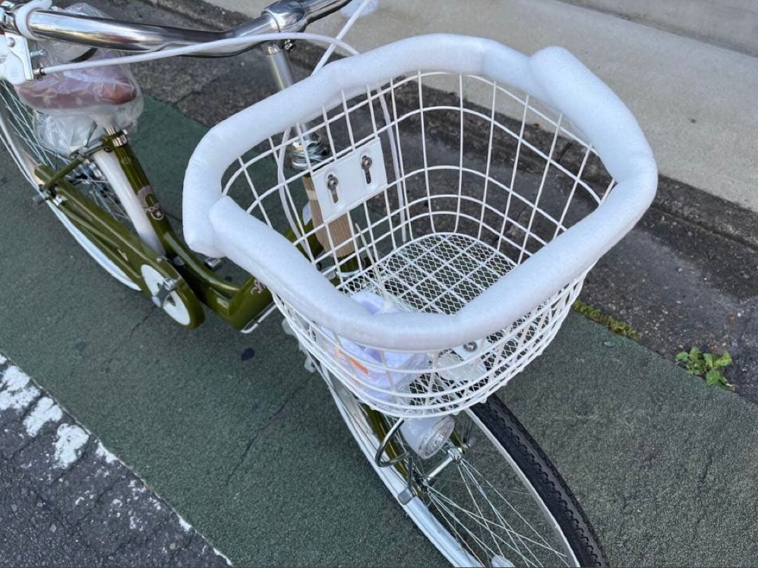 ジュニア自転車〓SMOOTHY★22インチ★LEDダイナモ★カーキ※配達地域限定