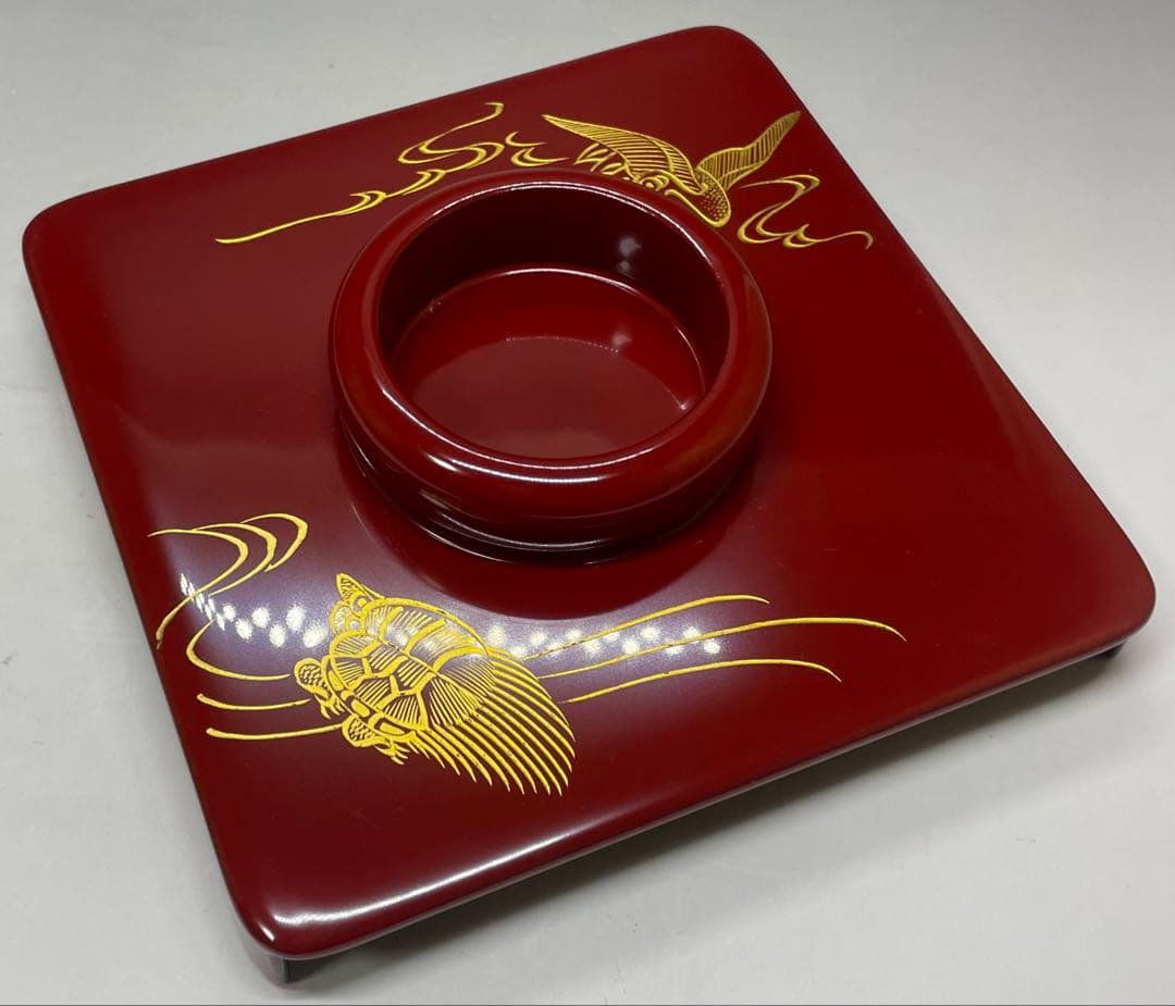 輪島塗　お屠蘇セット　高級　木製　布張 　y3103