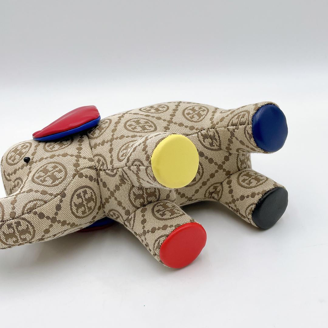 未使用 TORYBURCH Tモノグラム エレファント ぬいぐるみ f576