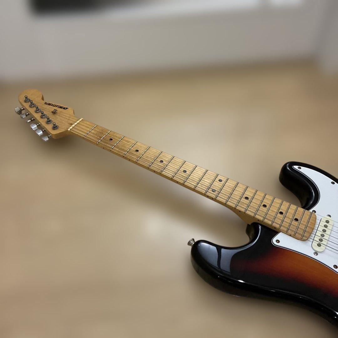 メイプル指板　いい音selder ストラトキャスタータイプ　弦高調整済み　です