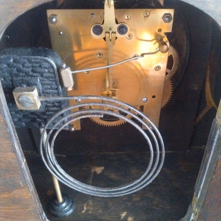 イギリスアンティーク1931年 アナログ時計 木製阪急「英国アンティーク展」購入