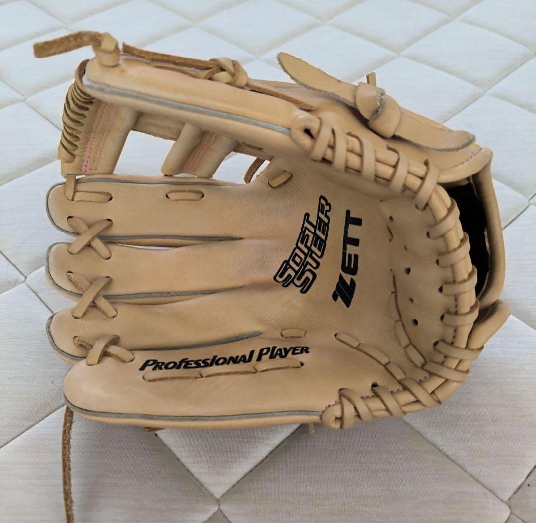 ZETT 軟式野球グローブ ベージュ 左投げ