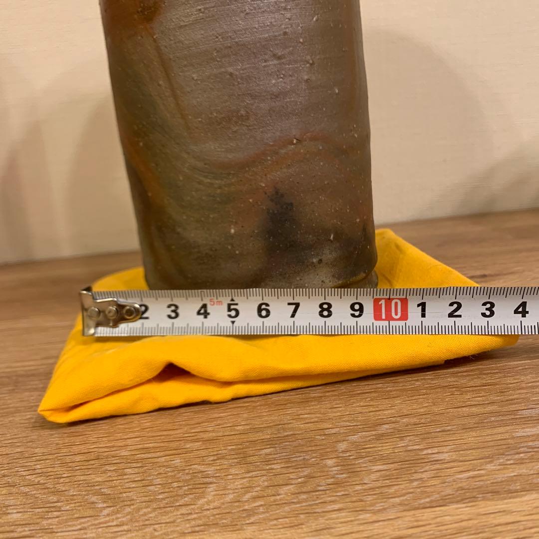 備前焼　人間国宝 藤原雄 花入 共箱 共布 栞