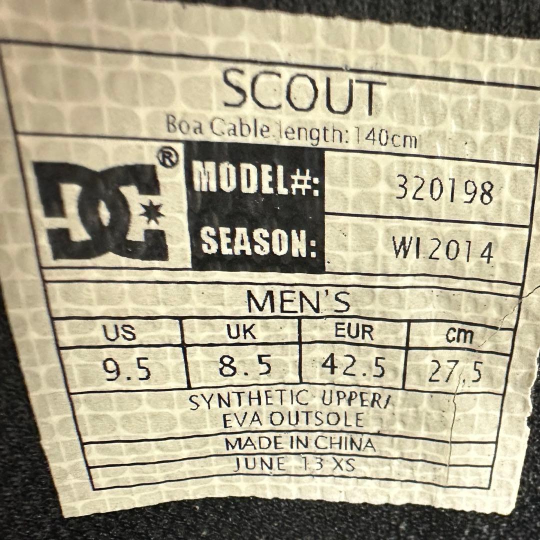 DC shoes SCOUT BOAスノーボードブーツ ブラック 27.5cm