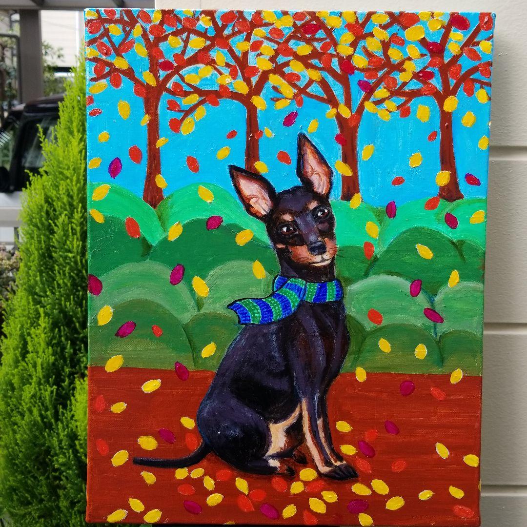 油絵　専用　秋のまあろちゃん