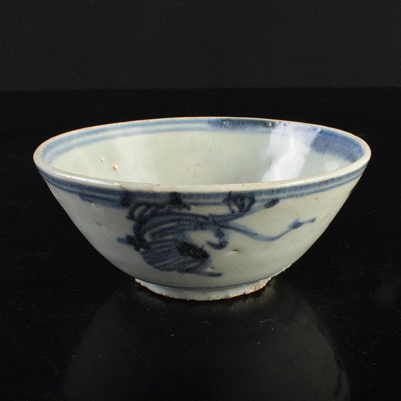 中国　呉須染付　煎茶碗　ぐい呑　酒盃　V　R6275