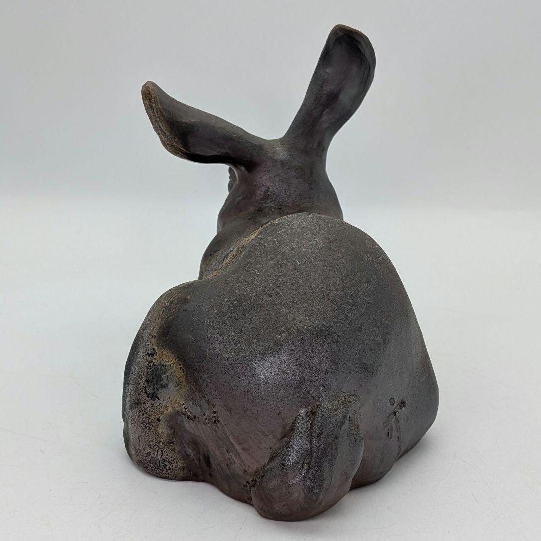 廬山窯 武用君彦 備前干支置物「丁卯」 備前焼 共箱共布栞 兎 うさぎ 卯年