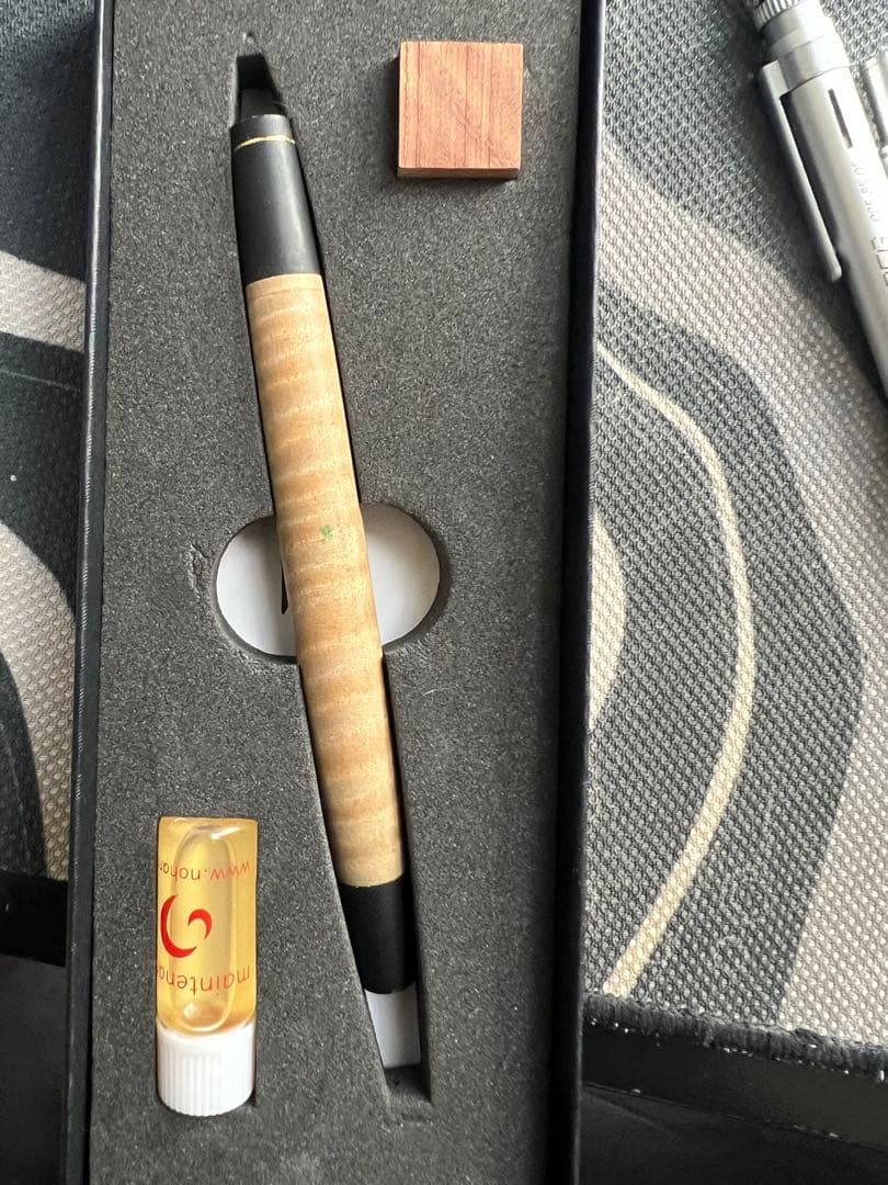 野原工芸　　0.5 外側　栃縮杢　シャープペンシル