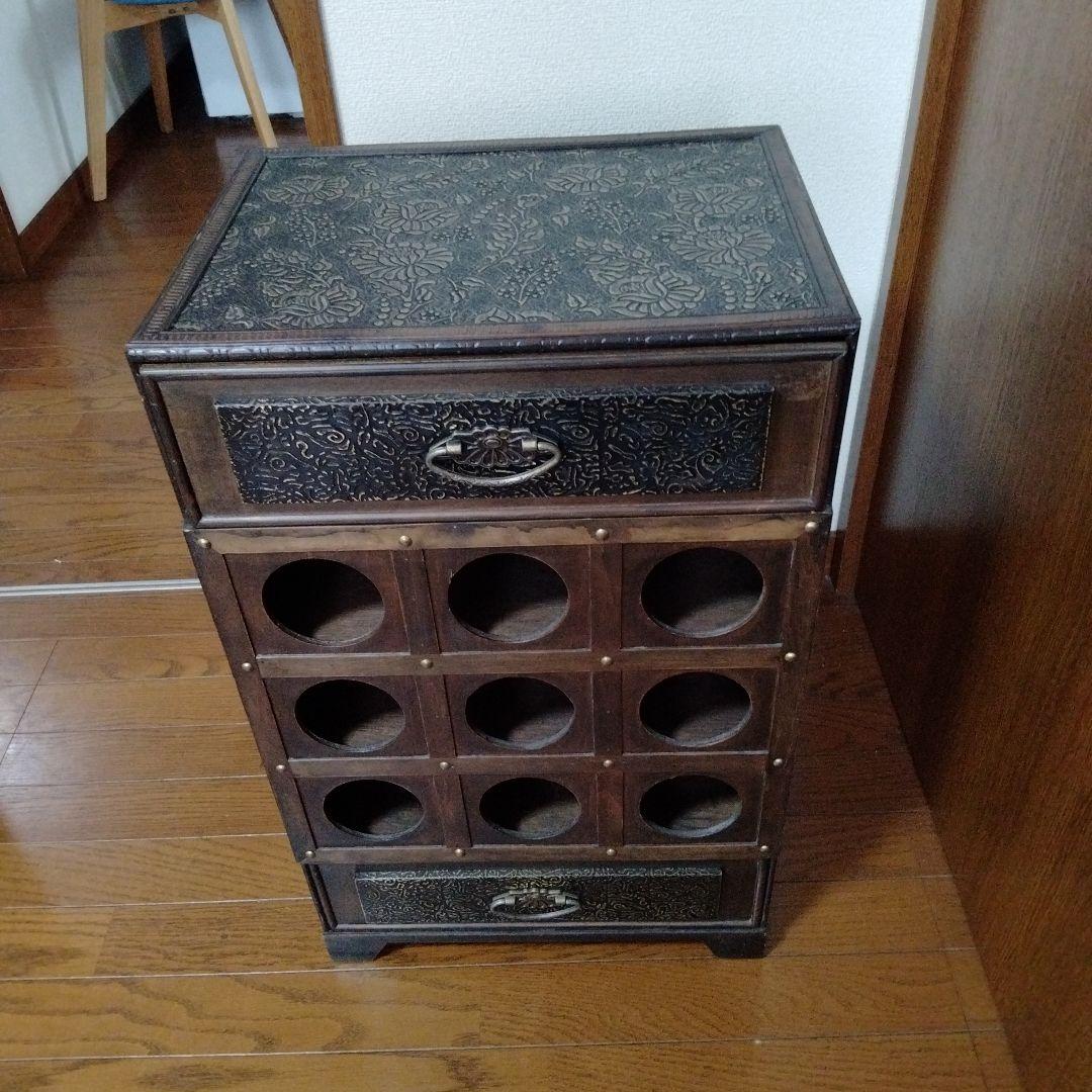 ワインラック　レトロ/ヴィンテージ　古民家/蔵出し/古道具　希少　シェルフ