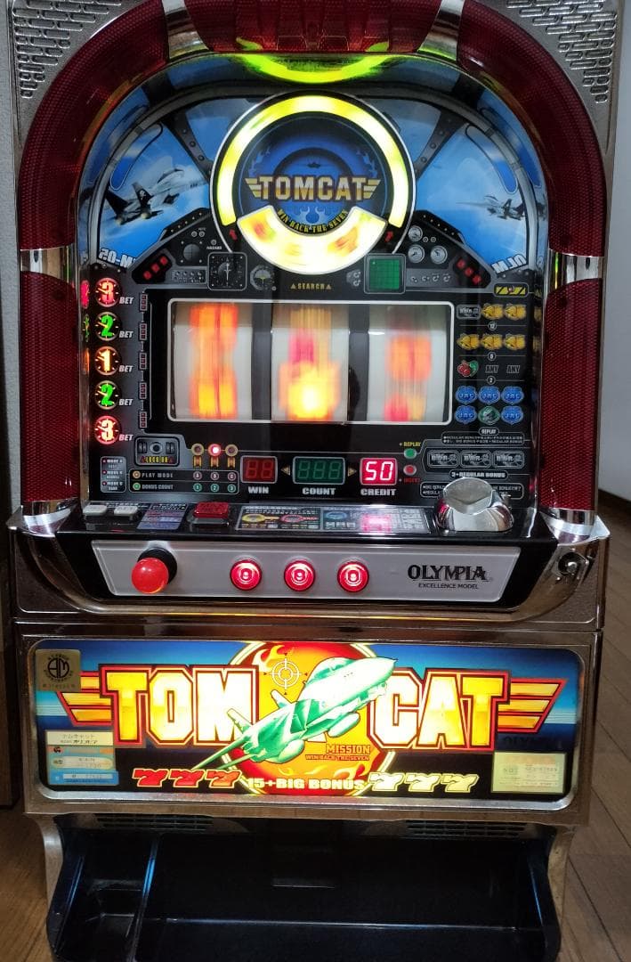 【パチスロ実機】オリンピア★トムキャット【不要機付】４号機・レア・人気台