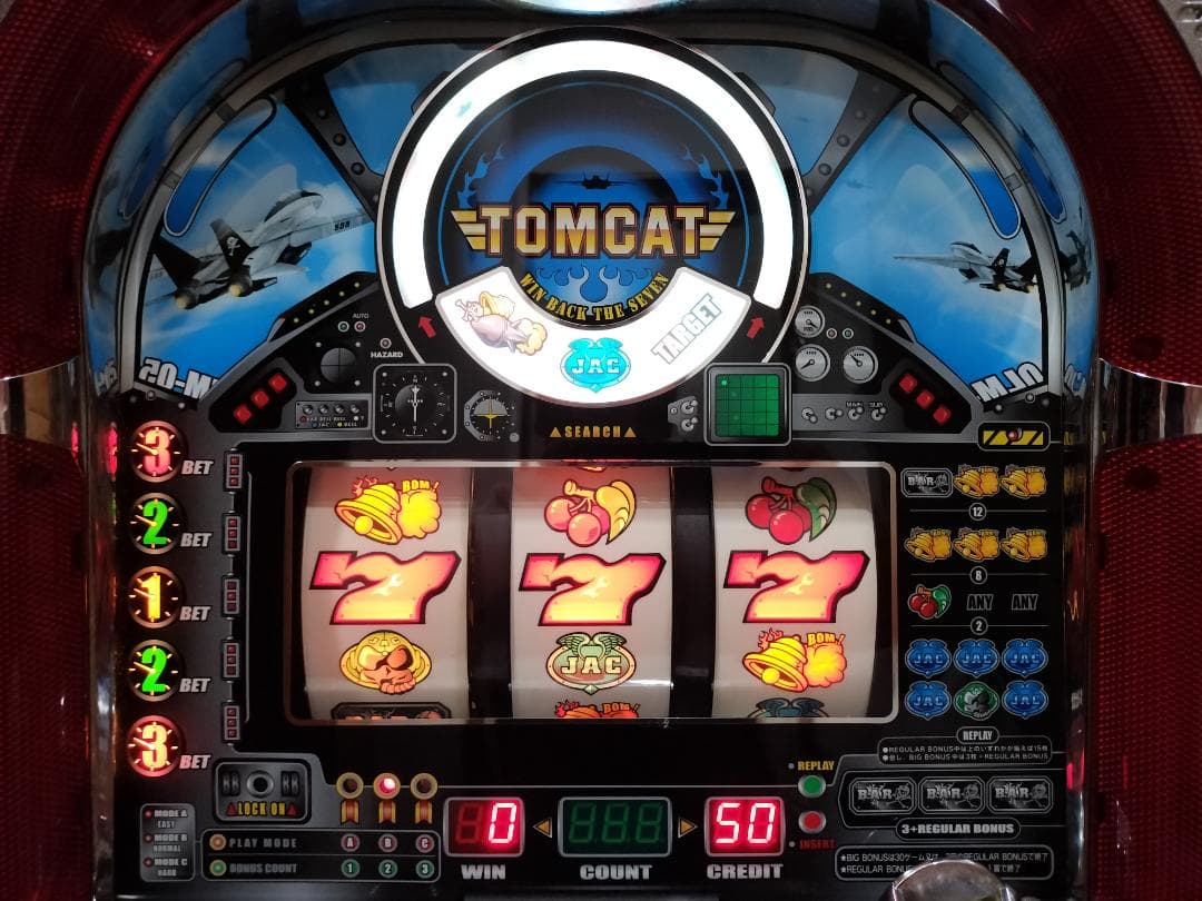 【パチスロ実機】オリンピア★トムキャット【不要機付】４号機・レア・人気台