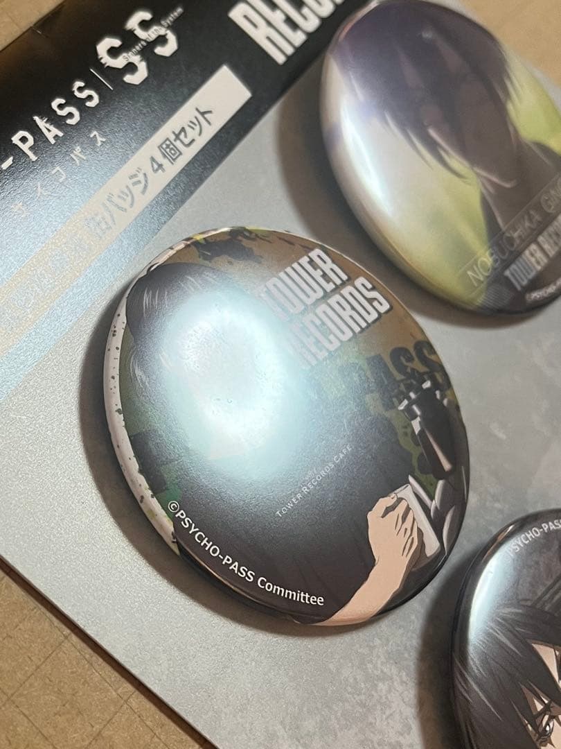 サイコパスSS タワレコカフェ 宜野座 缶バッジセット