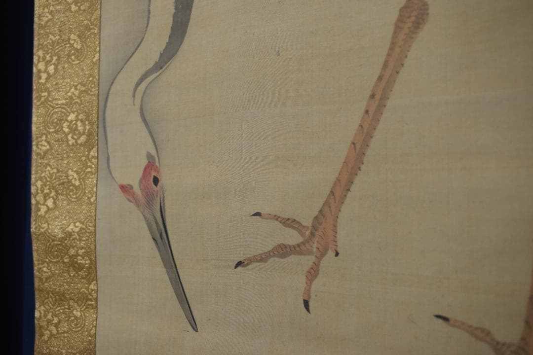 【真作】松村呉春/月渓/日ノ出鶴亀図/掛軸☆宝船☆Z-366