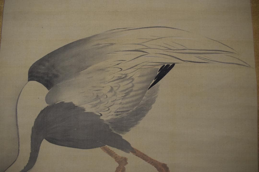 【真作】松村呉春/月渓/日ノ出鶴亀図/掛軸☆宝船☆Z-366