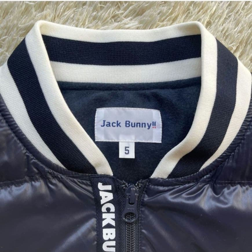 極美品　ジャックバニー　ダウンベスト　フルジップ　ダブル　サイズ5 ネイビー