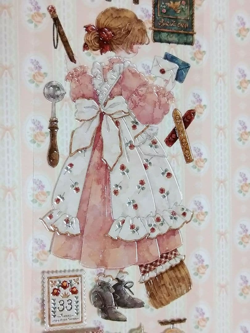 ✩再販✩J621＃纤手遥望(水晶)Shine切り売り海外人物マステ女の子