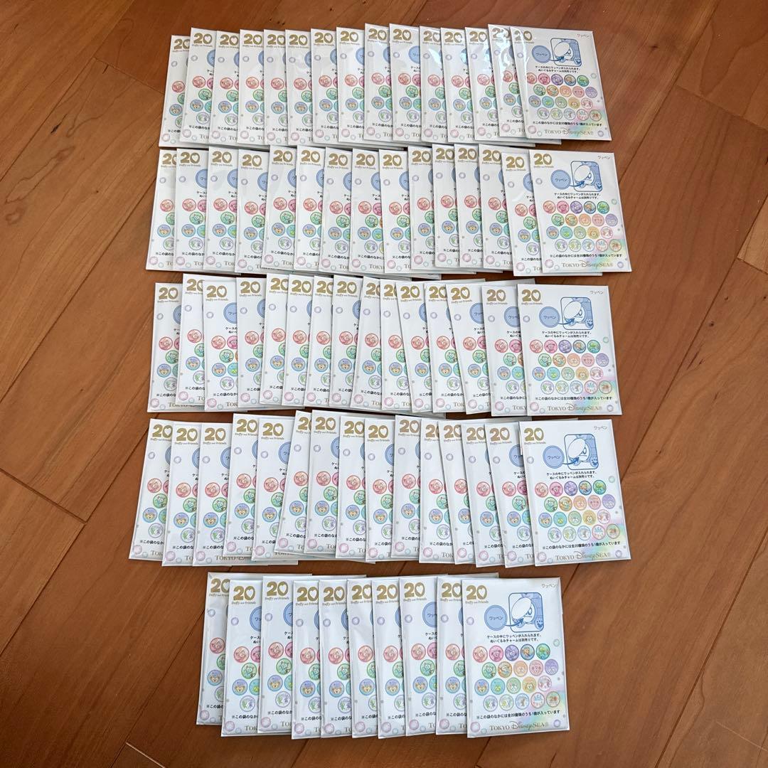 ダッフィー 20周年 カラフルハピネス ワッペン 新品未開封 70点セット