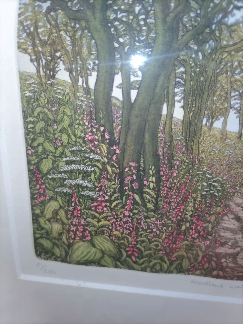 ステファン・ウイットル氏☆銅版画☆「森の中の散歩」