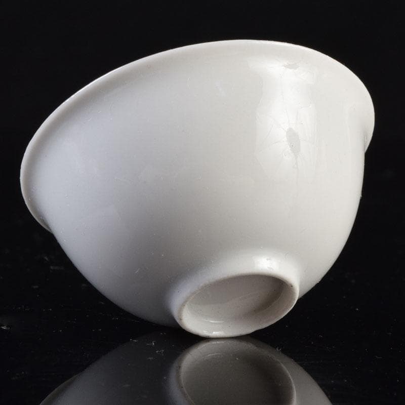 中国　徳化窯白磁　煎茶碗　五客　時代箱付　V　8593